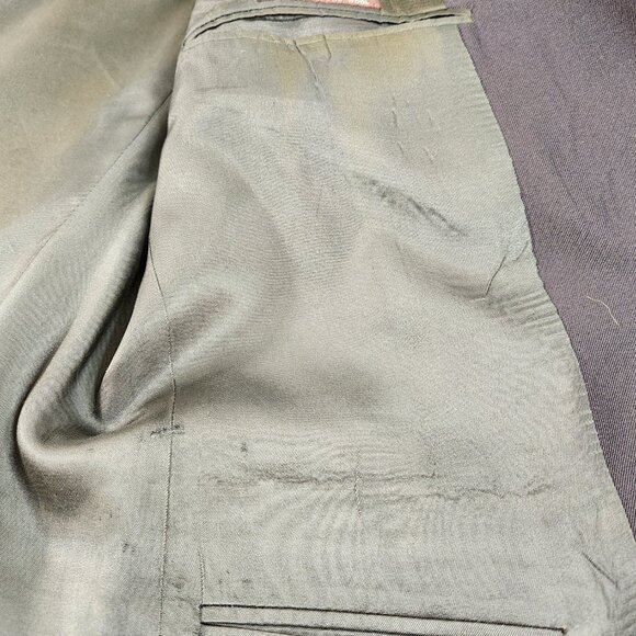 Evan Picone Mens Navy Blue 100% Wool Sport Coat Suit Jacket Blazer Sz 40 READESC - Picture 12 of 14